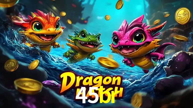 Arte promocional do jogo Dragon Hatch com três adoráveis dragões bebês nadando entre moedas de ouro, um dos slots mais divertidos para jogar no cassino 45br.