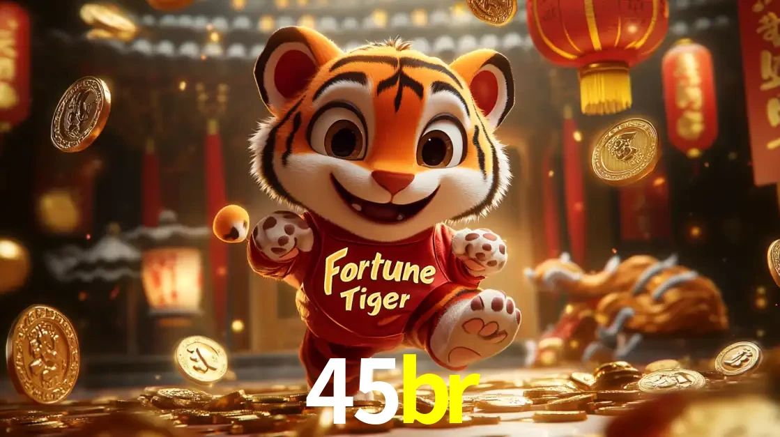 O alegre personagem do Fortune Tiger correndo sobre um caminho de moedas de ouro, simbolizando os grandes prêmios e a diversão do popular jogo de slot do 45br.